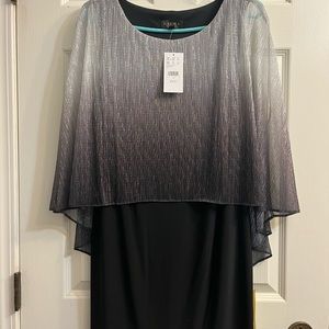 Black the cover is shimmering silver colours. Cover opens in the back.